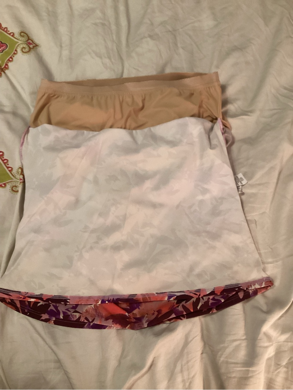 L.L. Bean Floral Twist-Front Tankini Swim Top in Purple and Pink - Picture 6 of 13
